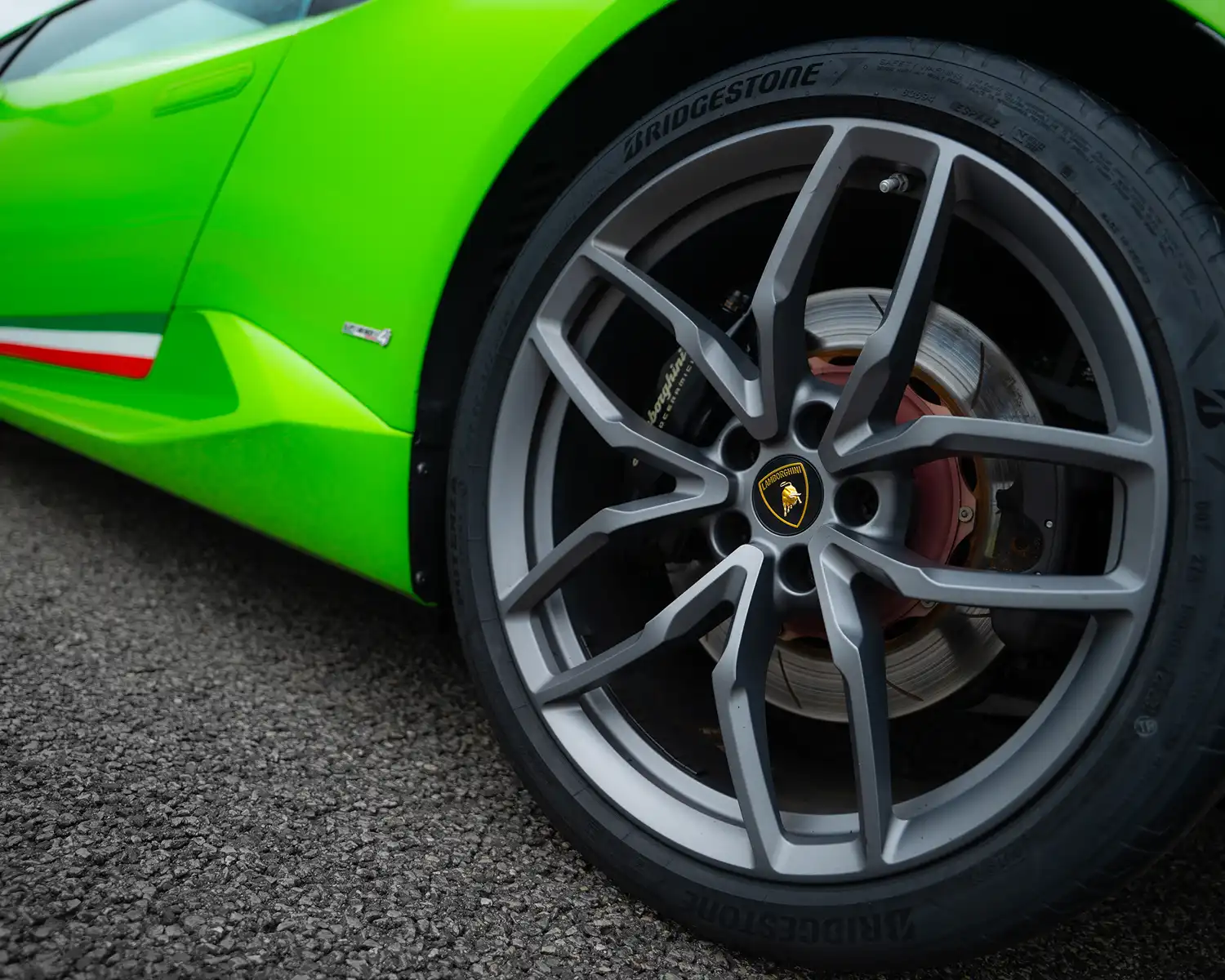 Vue arrière de la Lamborghini Huracan