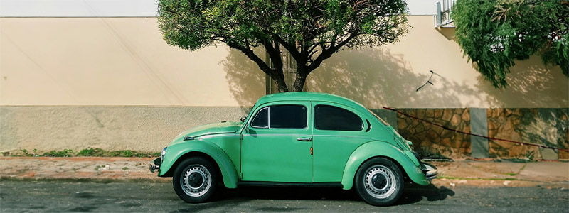 Voiture vintage en vacances