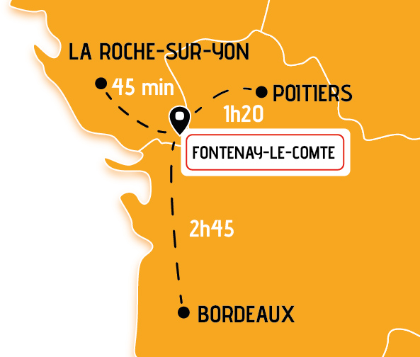 Localisation circuit Fontenay le Comte