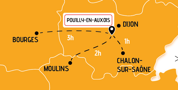 Localisation du circuit Pouilly en Auxois