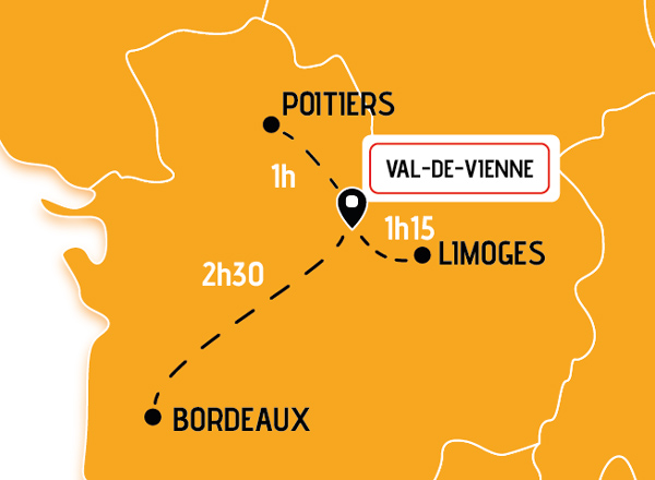 Localisation du circuit du Val de Vienne