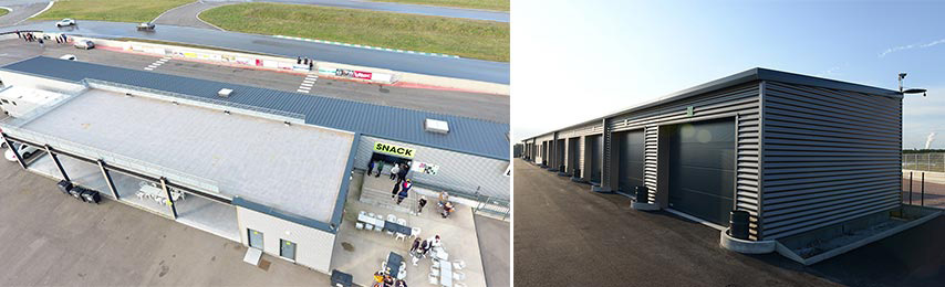 Infrastructures du circuit de Vaison : terrasse, snack et stands