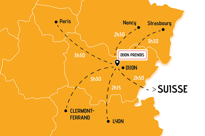 Localisation circuit Dijon Prenois