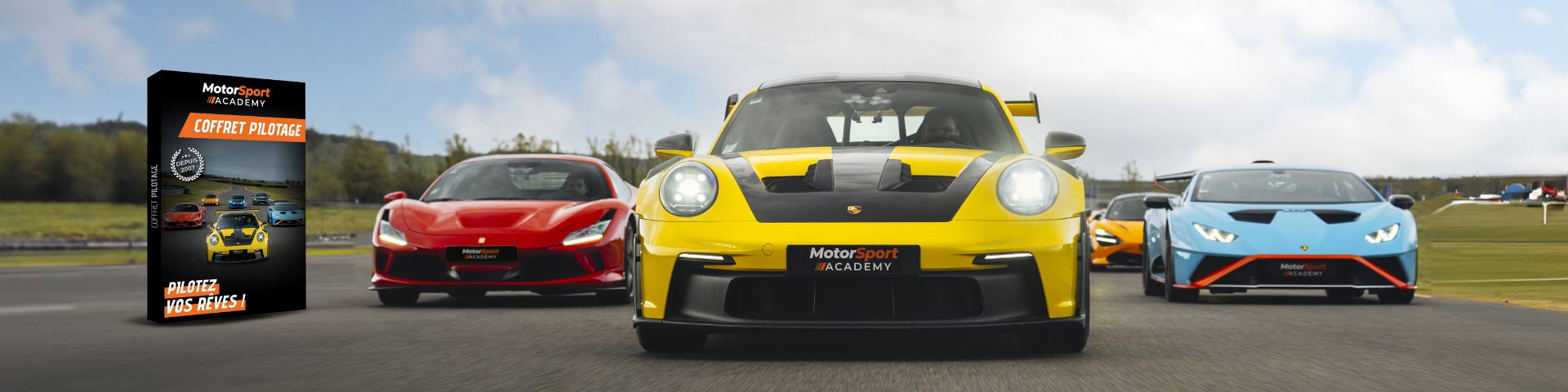Box de conduite sur circuit en Porsche, Lamborghini, Ferrai